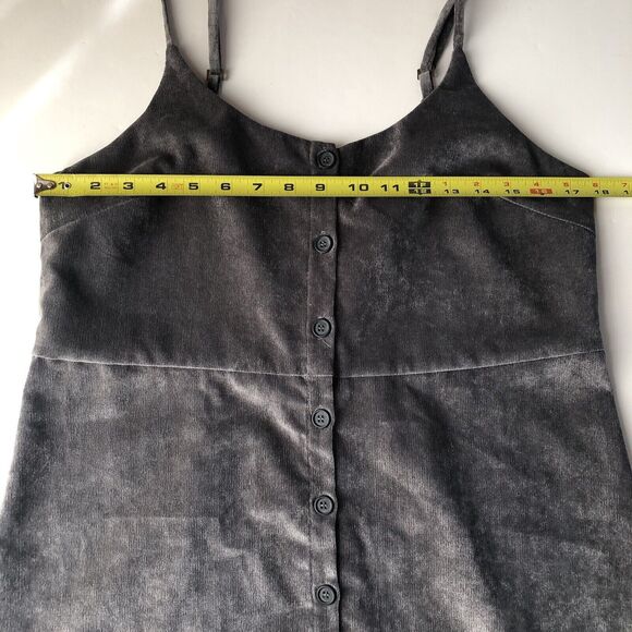 Urban Outfitters Cooperative Velvet Mini Dress Button Front Size Large - Picture 4 of 11